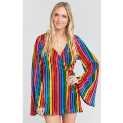 Caleb Romper ~ Rainbow Parade Pleat
